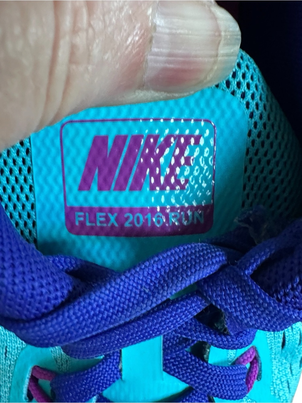 Nike Blue Flex 2016 Run Sneakers Running Shoes Women’s Size 9 - Picture 10 of 12